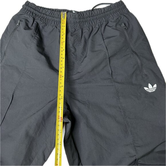 Adidas Pintuck Chino Track Pants Unisex S Black Firebird Y2K - Picture 4 of 7